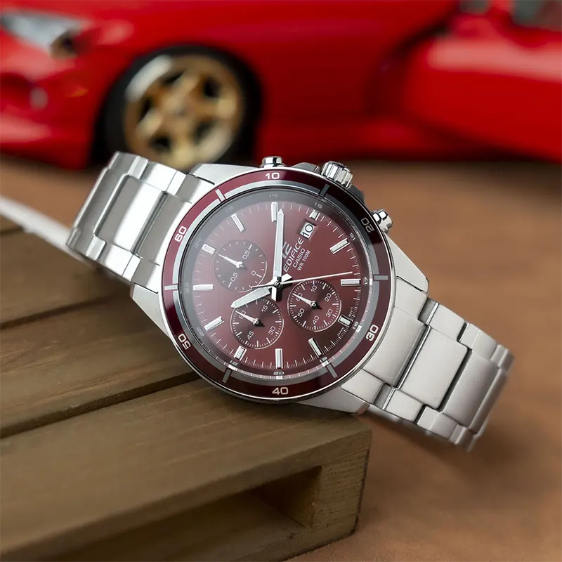 Casio Edifice Chronograph Red Dial Men's Watch-  EFR-526D-3AV-copy